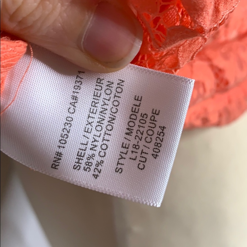 Joie Fanny Lace Top Orange Lace Blouse Sz S - Picture 8 of 8